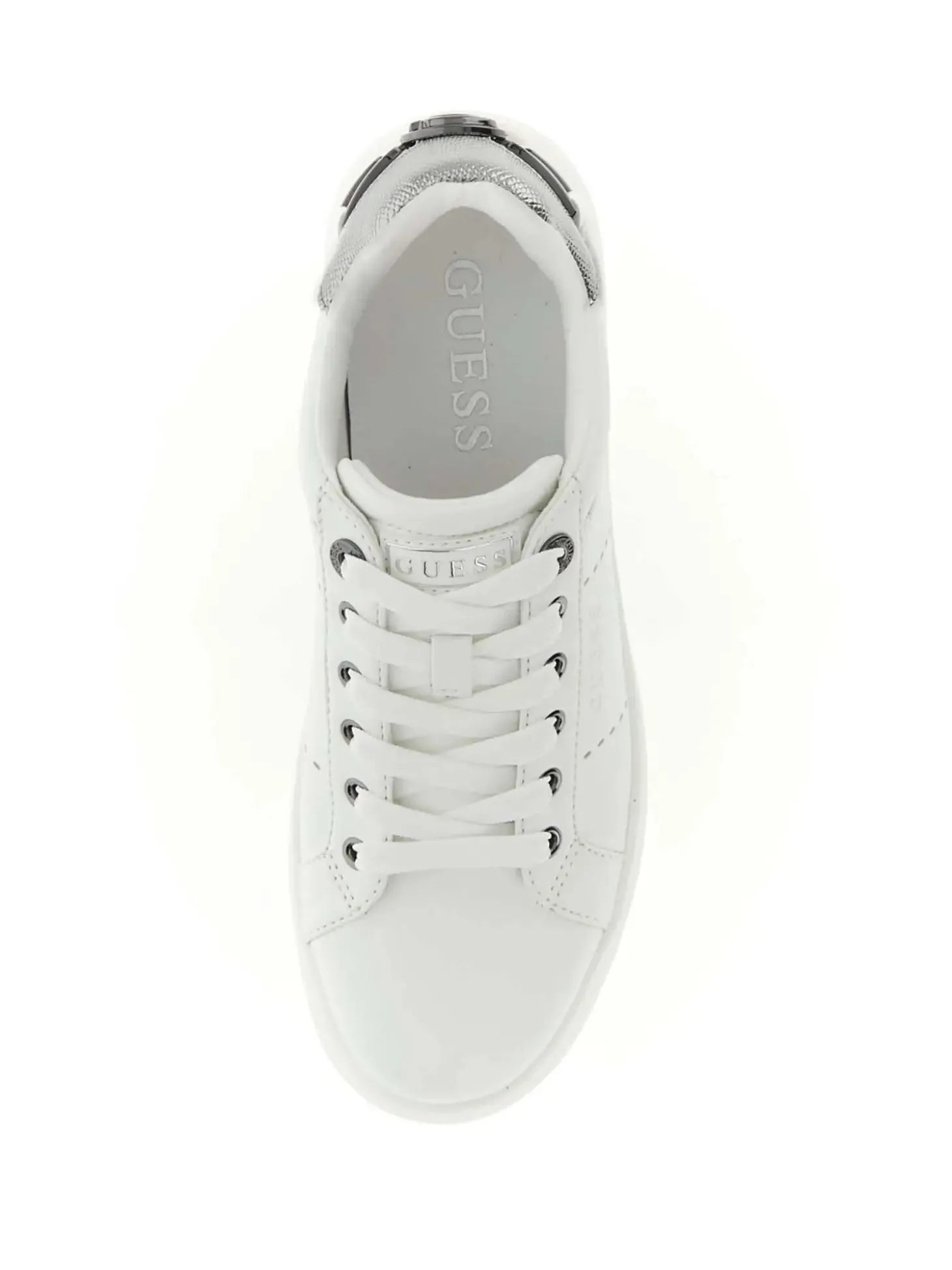 SNEAKERS DONNA - GUESS BIANCO-ARGENTO - FLPWES ELE12