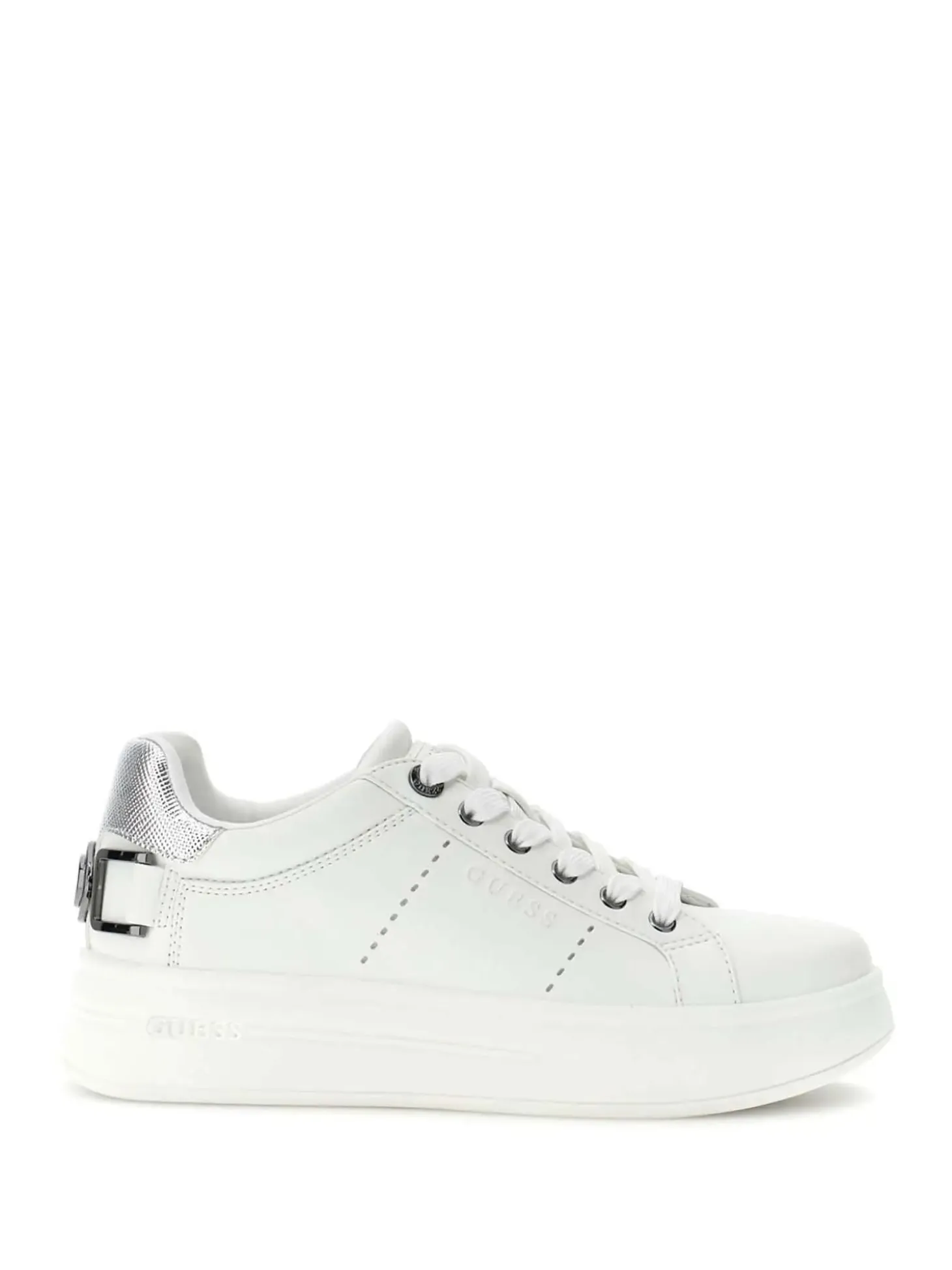 SNEAKERS DONNA - GUESS BIANCO-ARGENTO - FLPWES ELE12