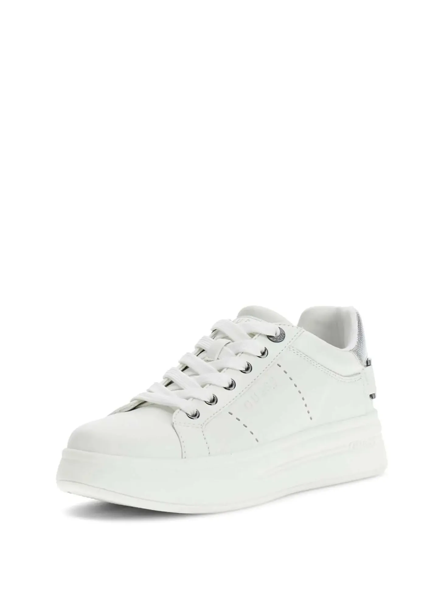SNEAKERS DONNA - GUESS BIANCO-ARGENTO - FLPWES ELE12