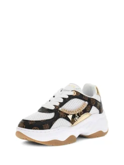 SNEAKERS DONNA - GUESS BIANCO-MARRONE - FLPHAR FAL12
