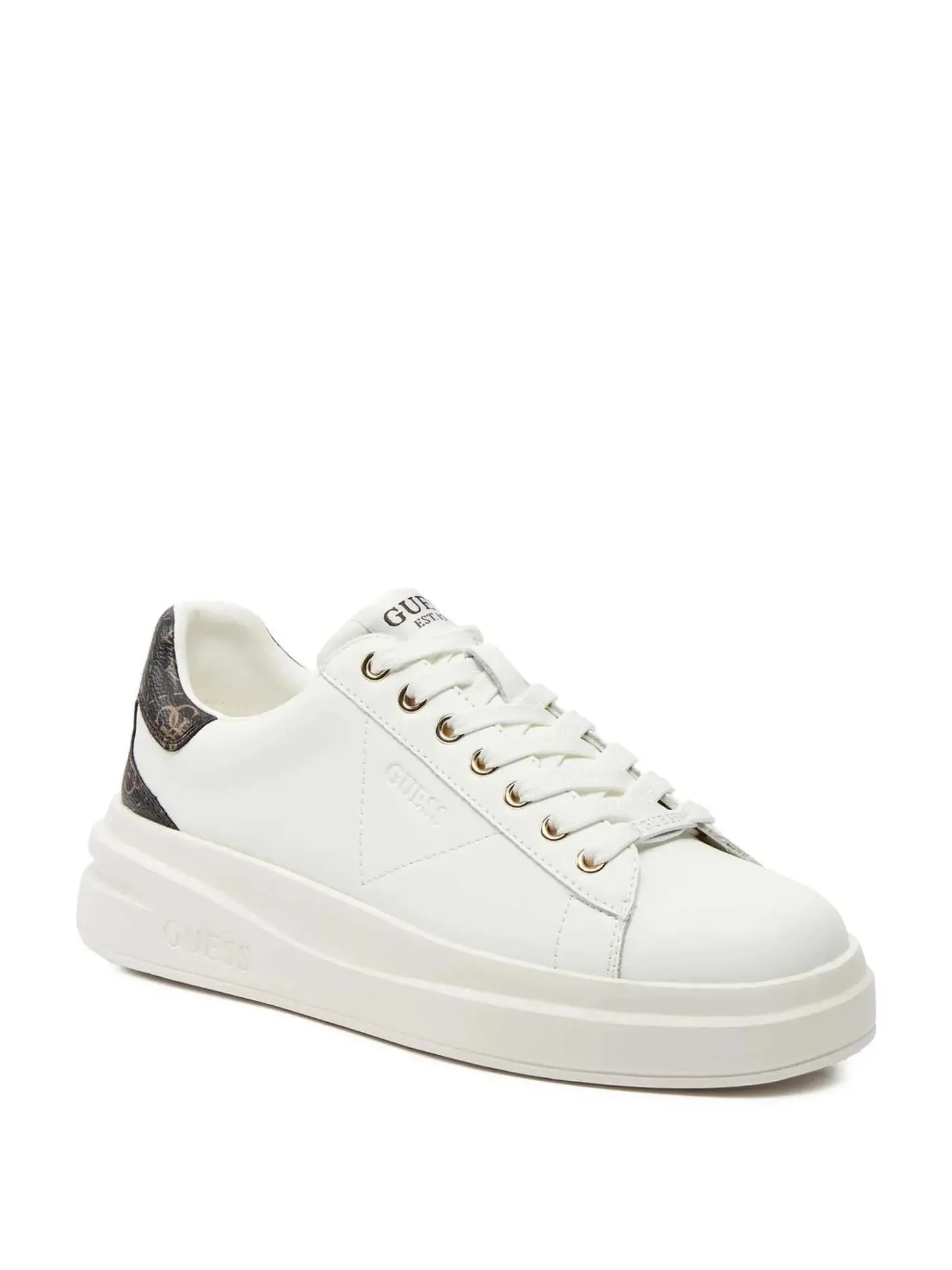 SNEAKERS DONNA - GUESS BIANCO-MARRONE - FLJELB FAL12