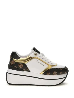 SNEAKERS DONNA - GUESS BIANCO-MARRONE - FL7CMR FAL12