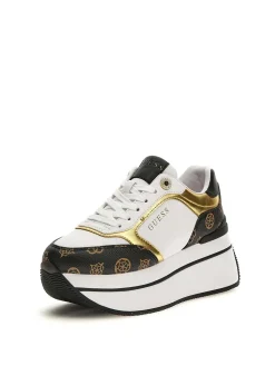 SNEAKERS DONNA - GUESS BIANCO-MARRONE - FL7CMR FAL12