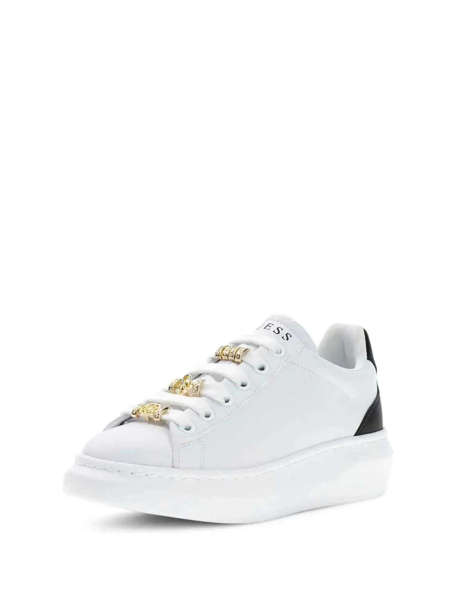 SNEAKERS DONNA - GUESS BIANCO-NERO - FLJFIO ELE12