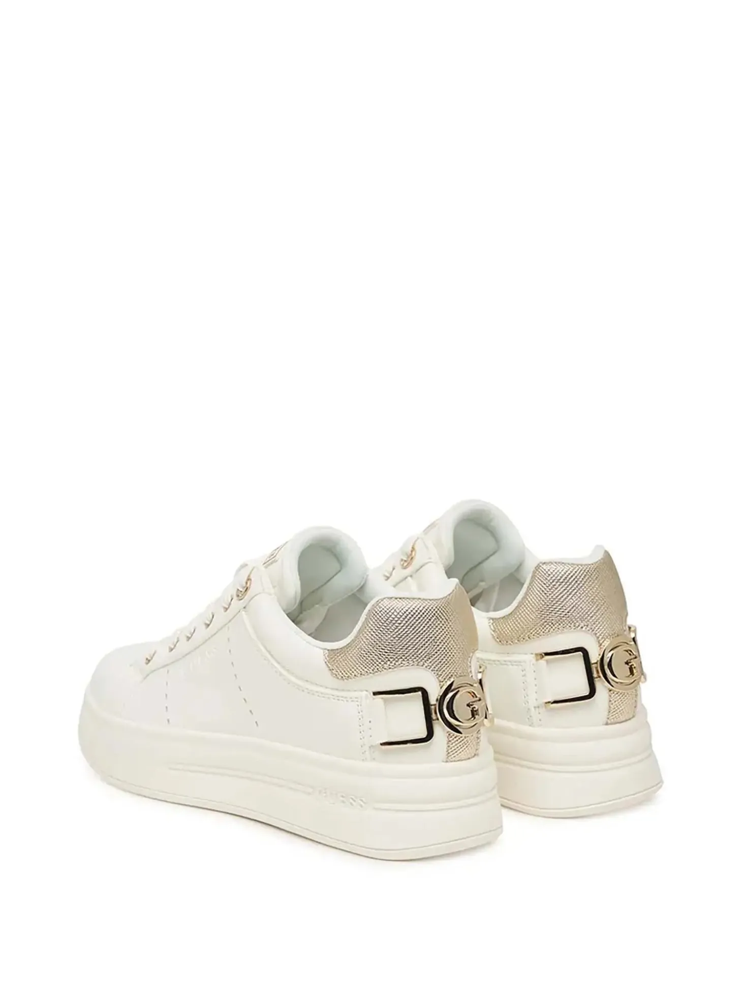 SNEAKERS DONNA - GUESS BIANCO-ORO - FLPWES ELE12