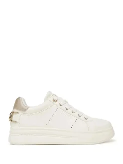 SNEAKERS DONNA - GUESS BIANCO-ORO - FLPWES ELE12