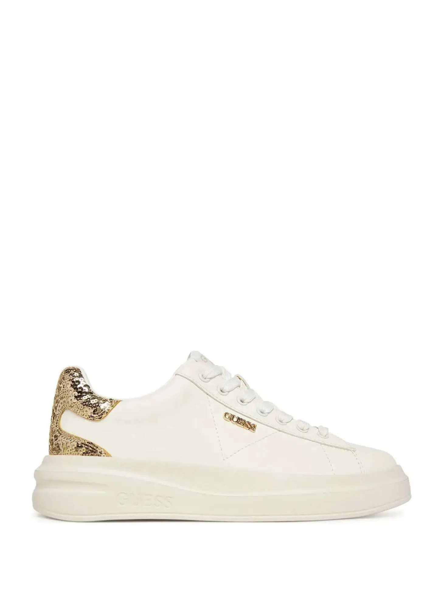 SNEAKERS DONNA - GUESS BIANCO-ORO - FLFE10 ELE12