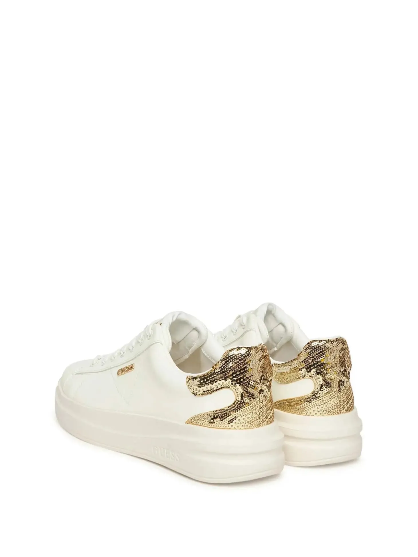 SNEAKERS DONNA - GUESS BIANCO-ORO - FLFE10 ELE12