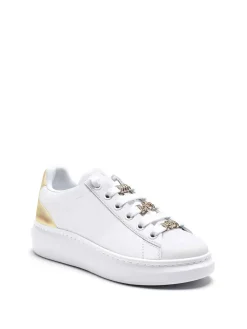 SNEAKERS DONNA - GUESS BIANCO-PLATINO - FLJFIO ELE12