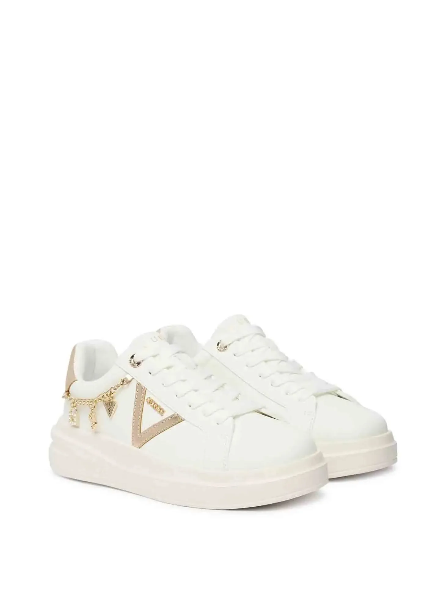 SNEAKERS DONNA - GUESS BIANCO-PLATINO - FLTBTT LEA12