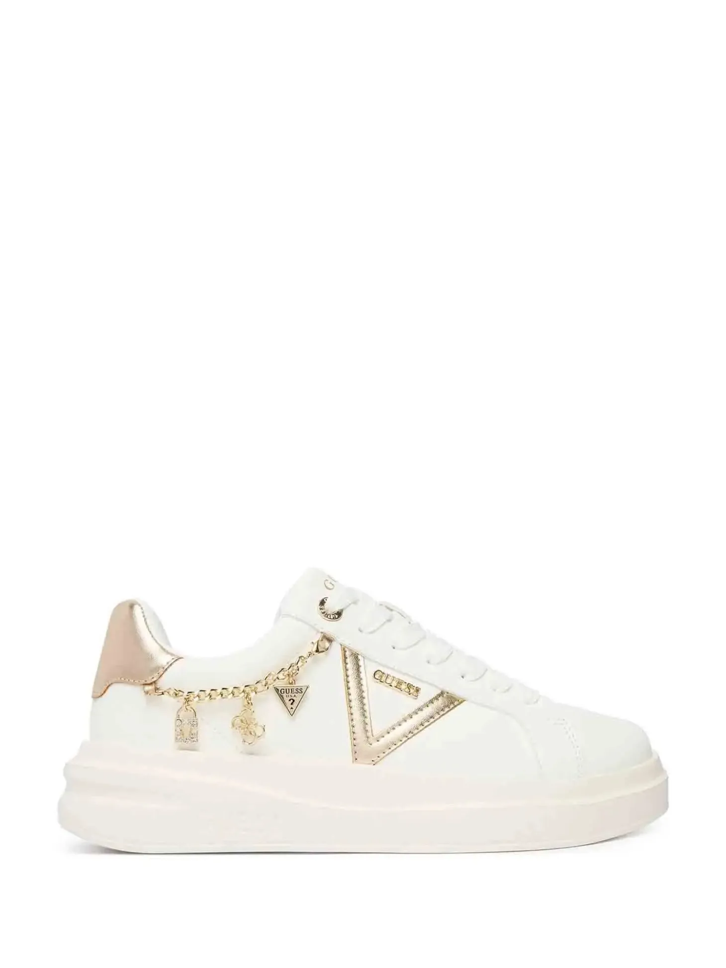SNEAKERS DONNA - GUESS BIANCO-PLATINO - FLTBTT LEA12
