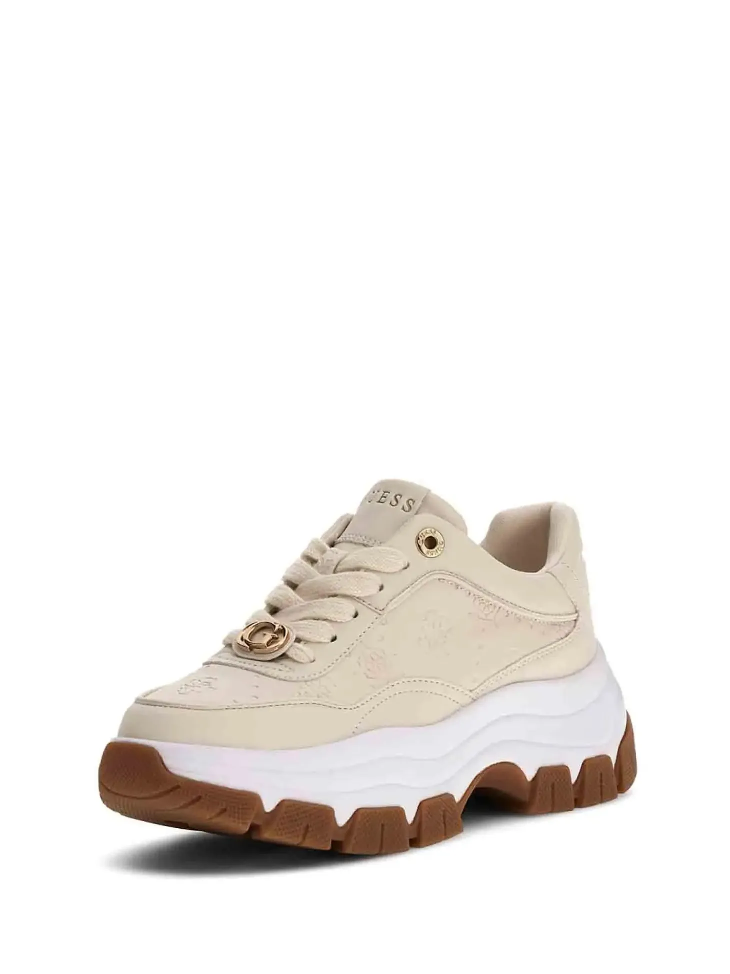 SNEAKERS DONNA - GUESS CREMA - FLFBRT PEL12