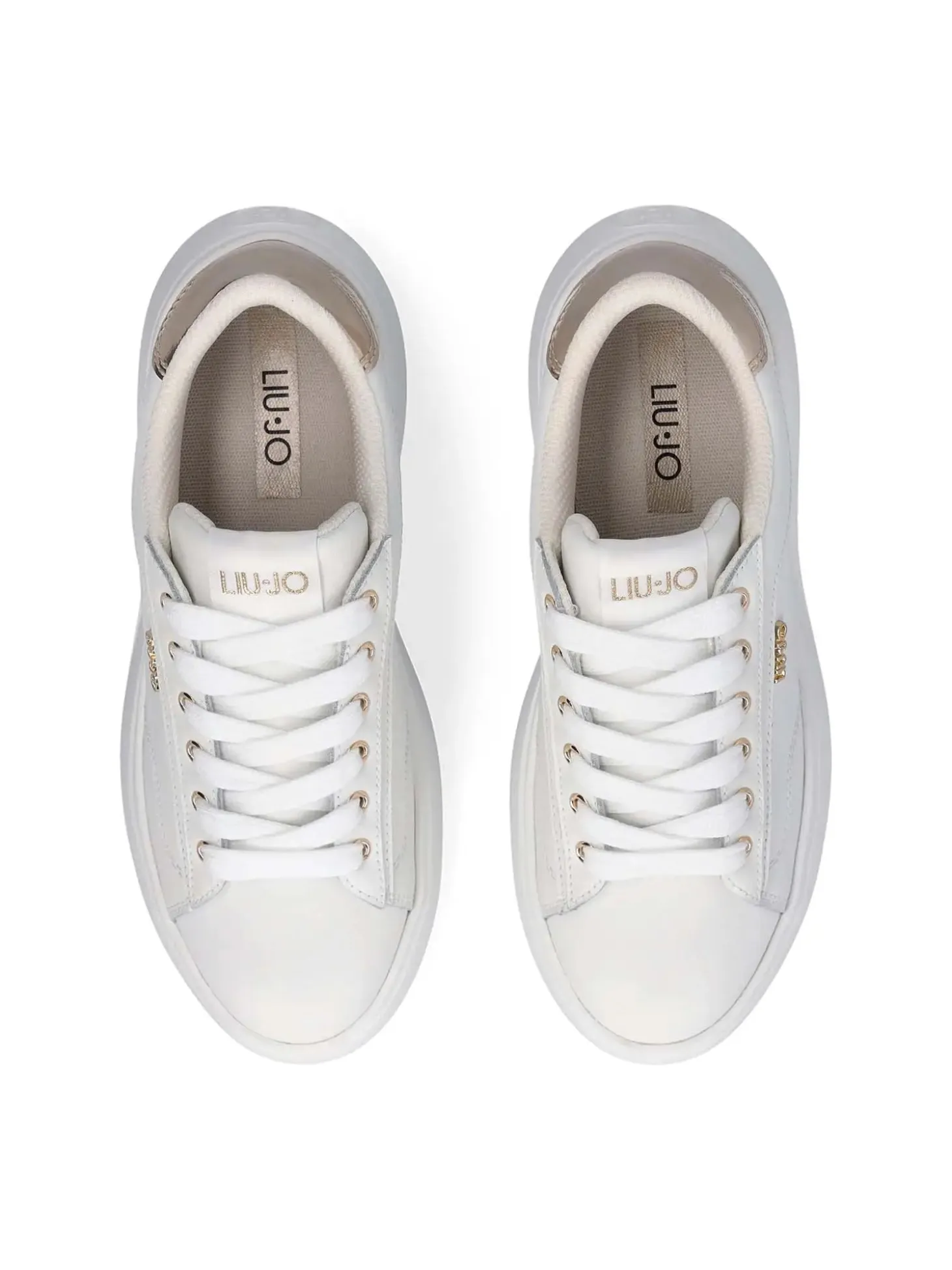 SNEAKERS DONNA - LIU-JO BIANCO-ORO - BA6069PX026