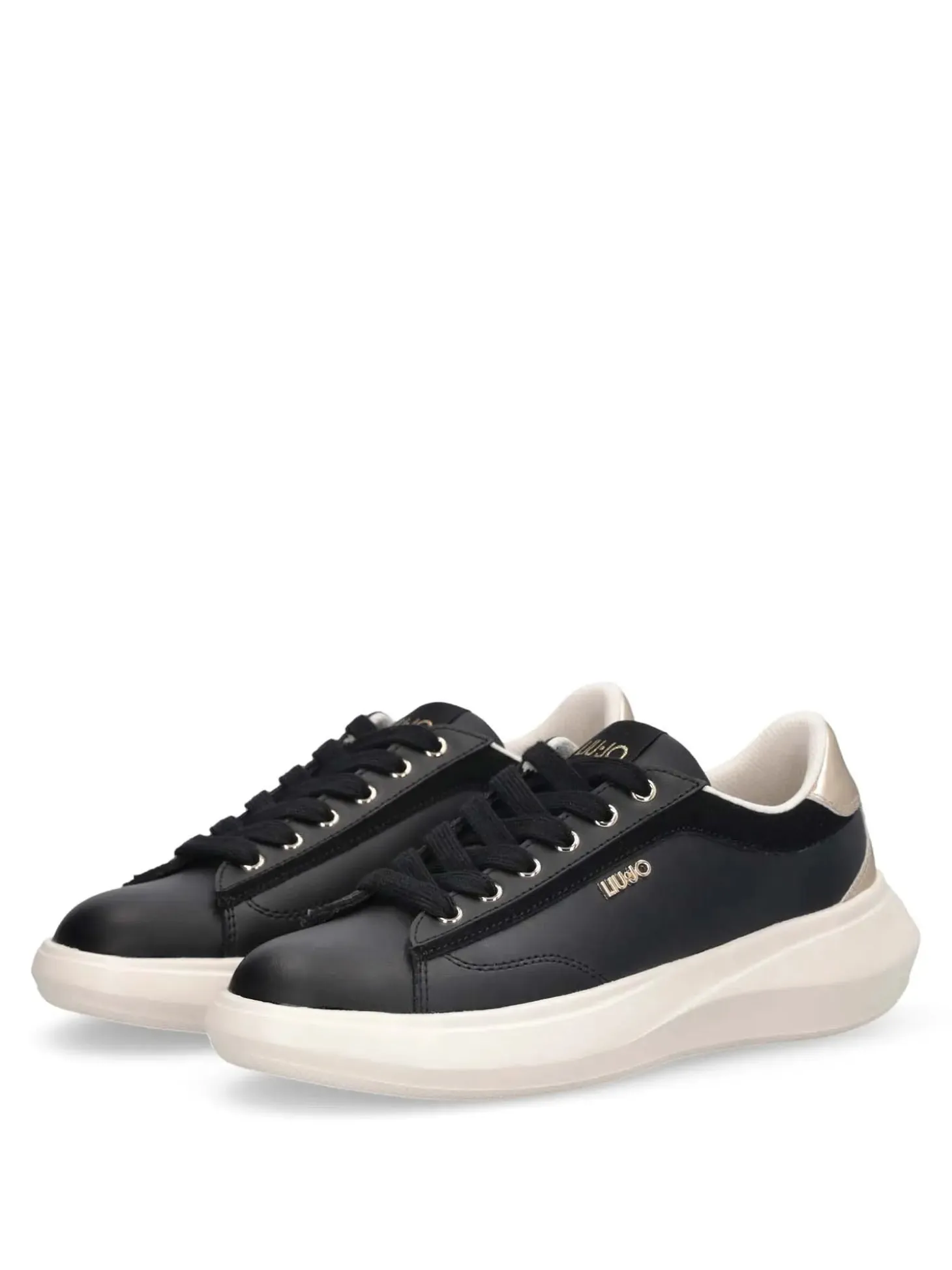 SNEAKERS DONNA - LIU-JO NERO-ORO - BA6069P0304