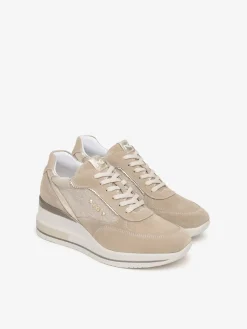 SNEAKERS DONNA - NERO GIARDINI CAMEL - E615230D