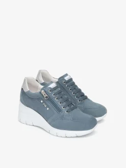 SNEAKERS DONNA - NERO GIARDINI BLU - E615220D