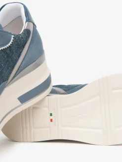 SNEAKERS DONNA - NERO GIARDINI BLU - E615230D