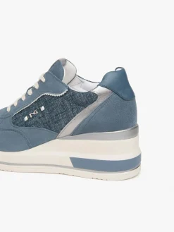 SNEAKERS DONNA - NERO GIARDINI BLU - E615230D