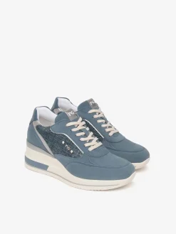 SNEAKERS DONNA - NERO GIARDINI BLU - E615230D