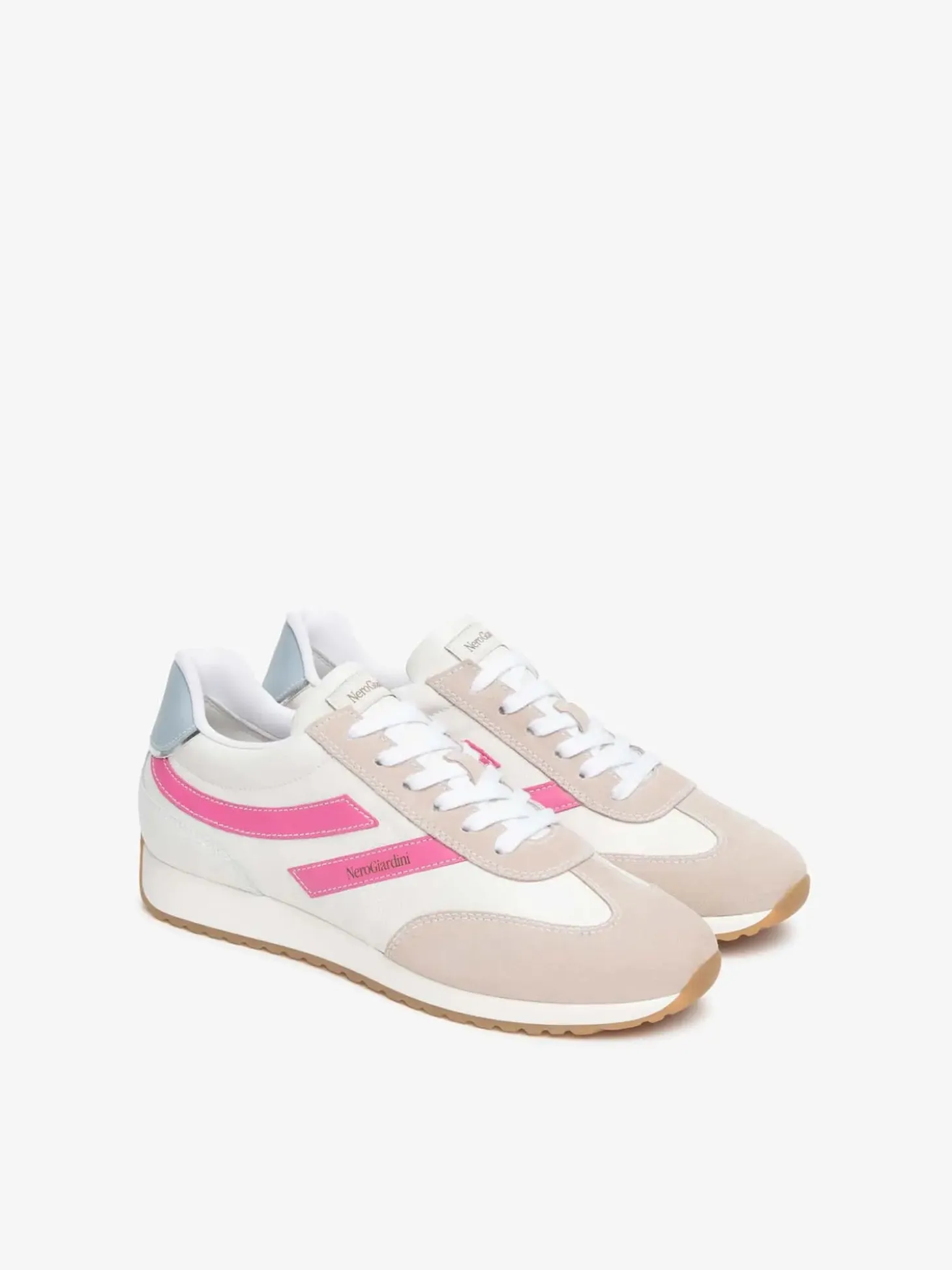 SNEAKERS DONNA - NERO GIARDINI BIANCO-ROSA - E615164D