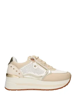 SNEAKERS DONNA - NINI BEIGE-BIANCO - 26274