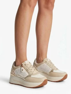 SNEAKERS DONNA - NINI BEIGE-BIANCO - 26274