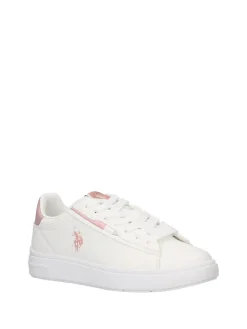 SNEAKERS DONNA - US POLO ASSN. BIANCO-ROSA - ARIS002W/6YM1
