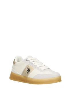 SNEAKERS DONNA - US POLO ASSN. BIANCO-ORO - CAMPYW005W/6YC1