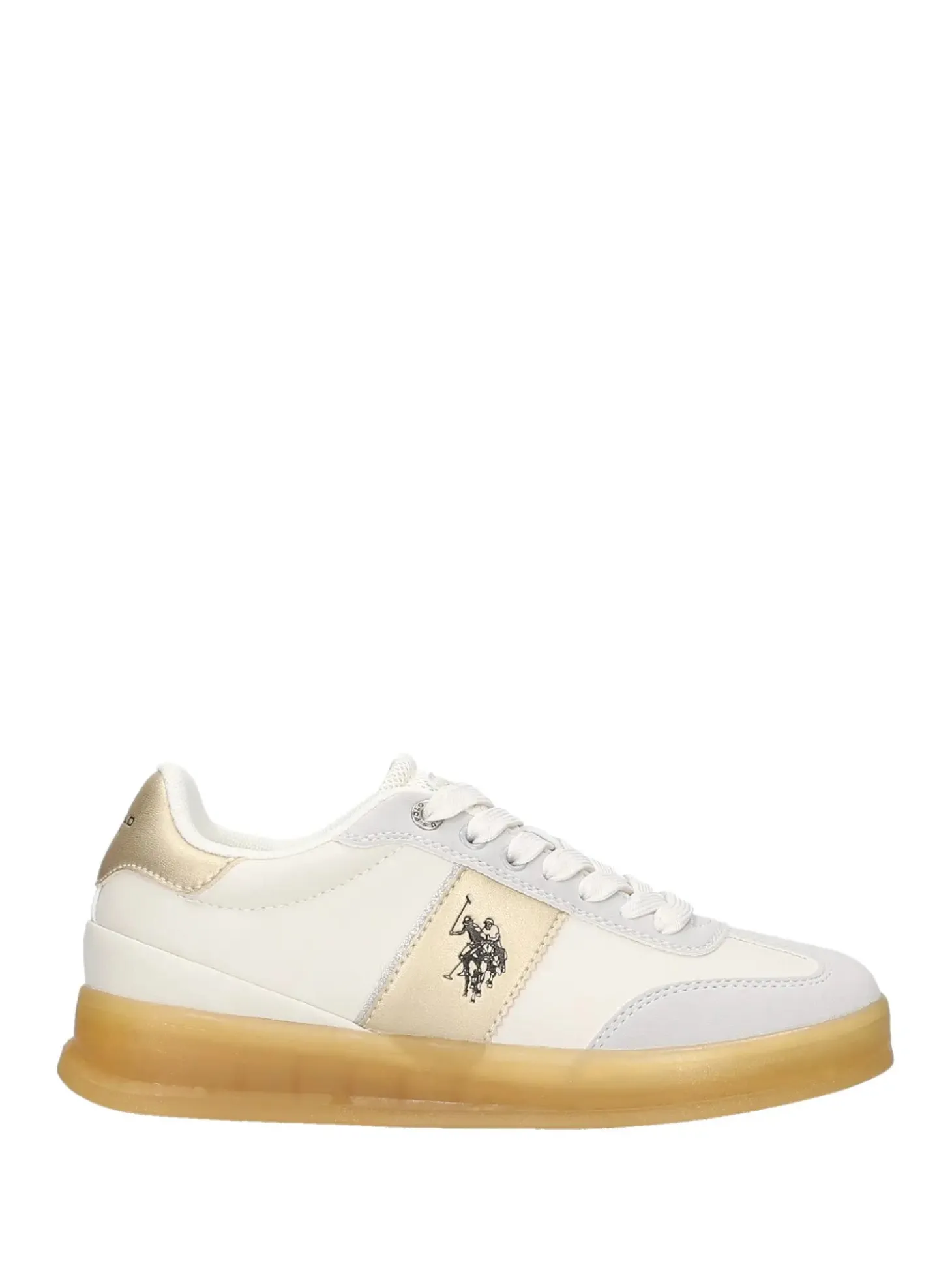 SNEAKERS DONNA - US POLO ASSN. BIANCO-ORO - CAMPYW005W/6YC1