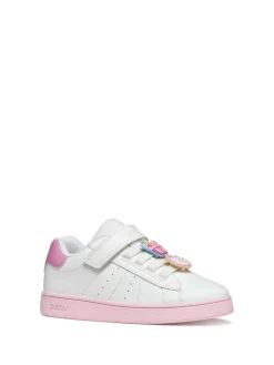 SNEAKERS RAGAZZA - GEOX BIANCO-ROSA - J65LRF 000BC