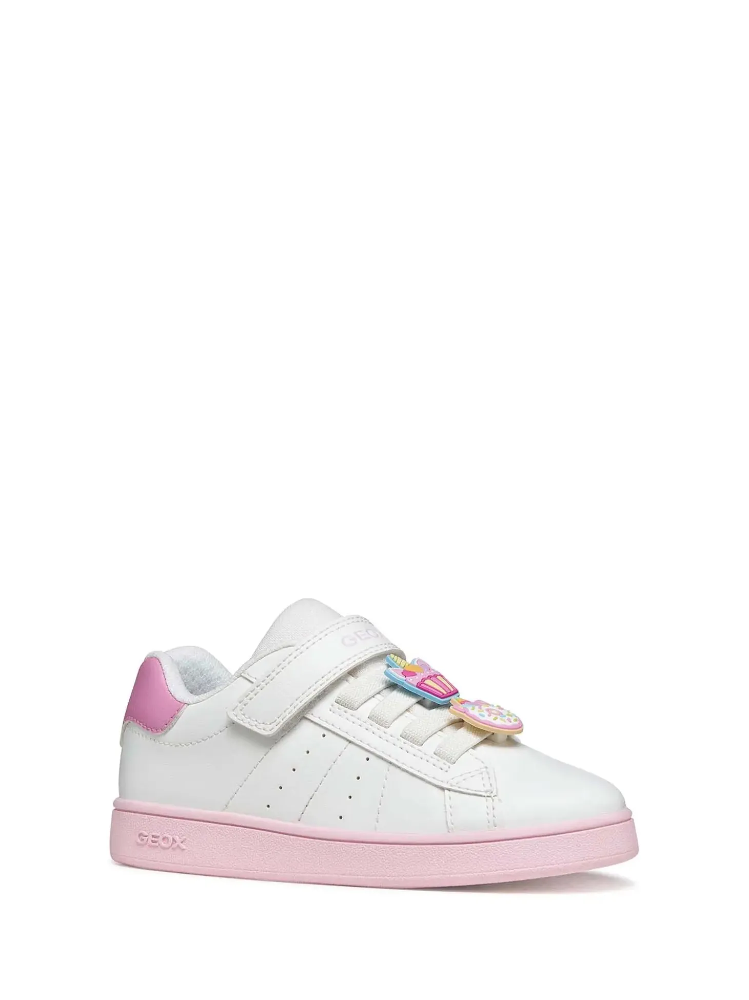 SNEAKERS RAGAZZA - GEOX BIANCO-ROSA - J65LRF 000BC