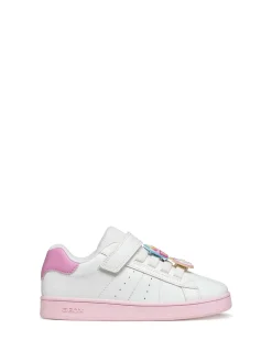 SNEAKERS RAGAZZA - GEOX BIANCO-ROSA - J65LRF 000BC