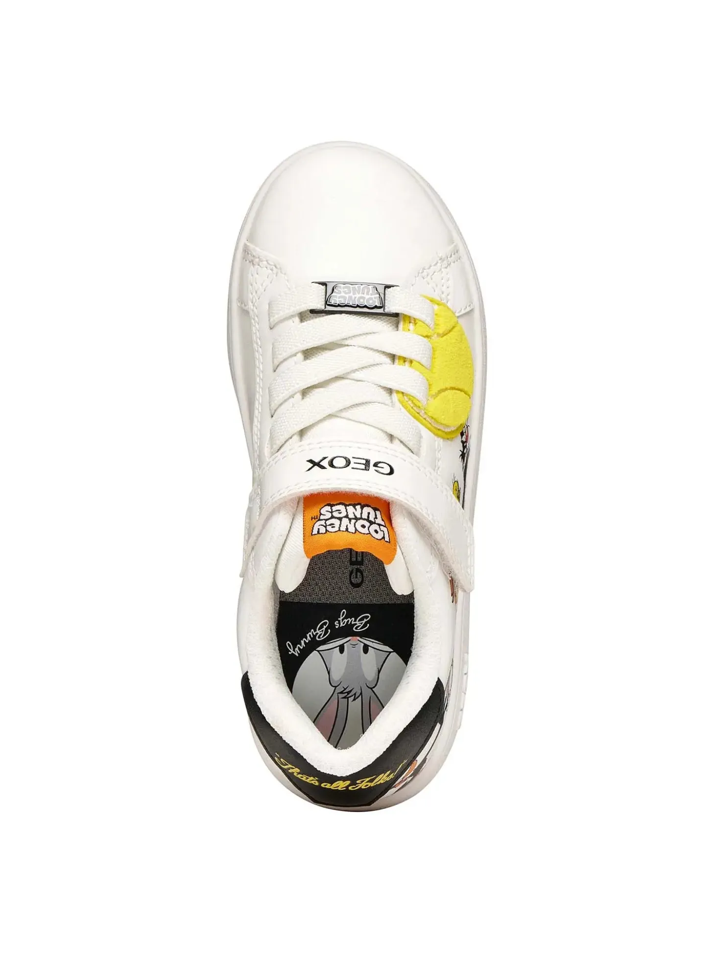 SNEAKERS RAGAZZA - GEOX BIANCO-NERO - J65LSE 054FU