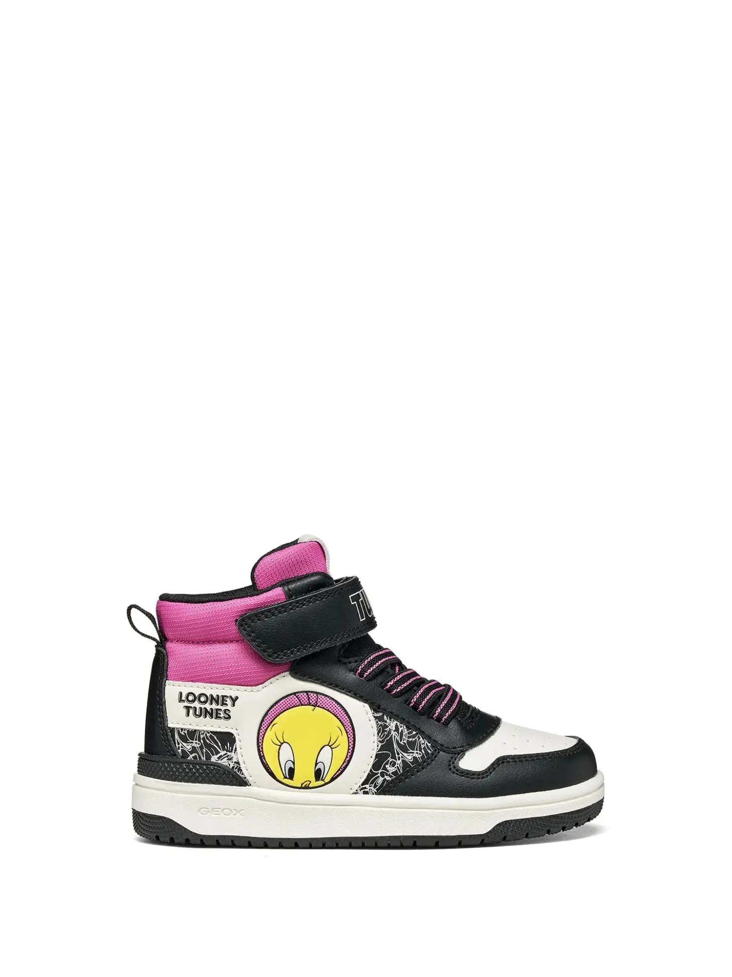 SNEAKERS RAGAZZA - GEOX NERO-FUXIA - J66HXJ 054FU