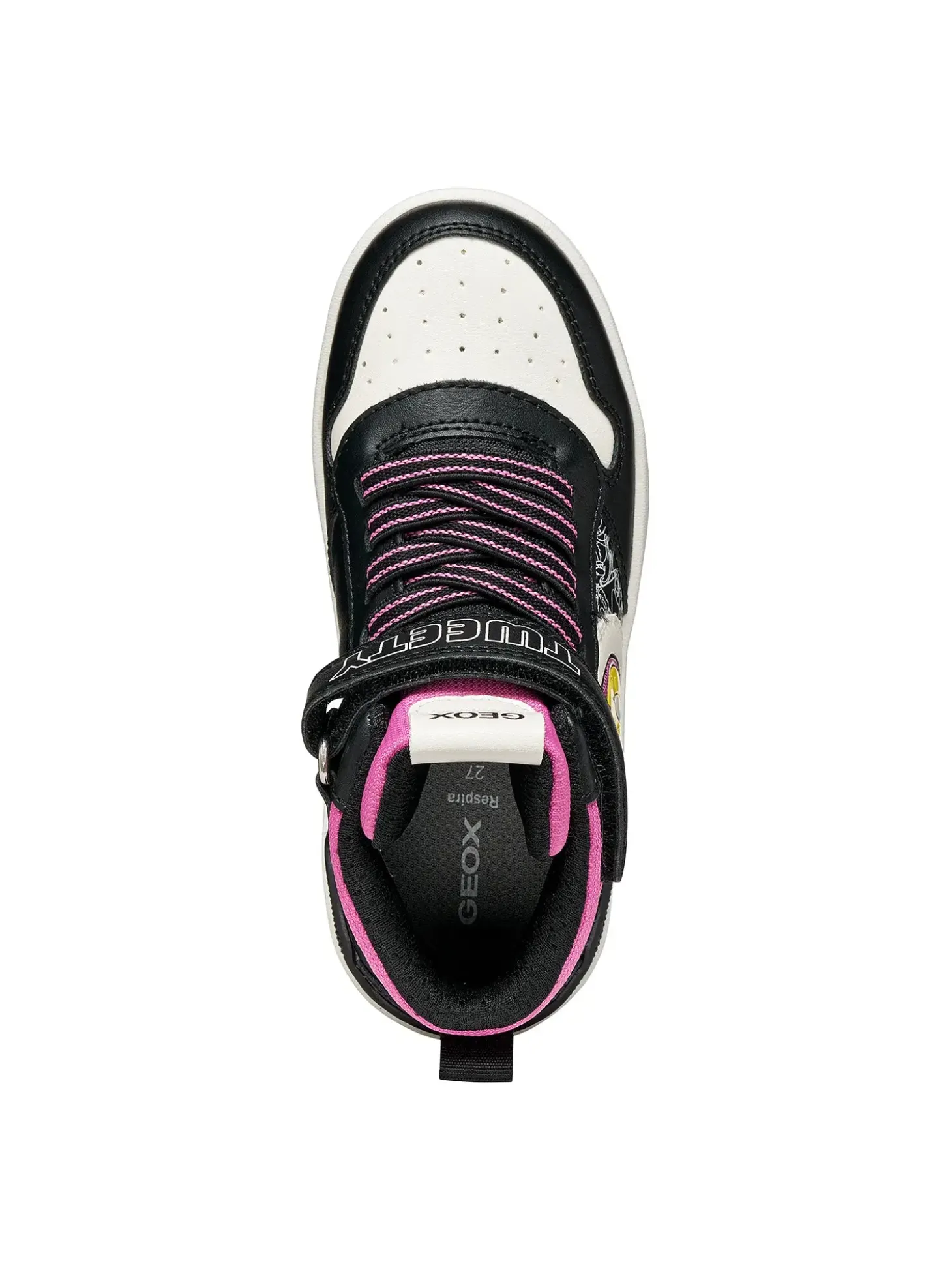 SNEAKERS RAGAZZA - GEOX NERO-FUXIA - J66HXJ 054FU