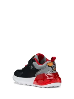 SNEAKERS RAGAZZO - GEOX NERO-ROSSO - J65LYA 011CE