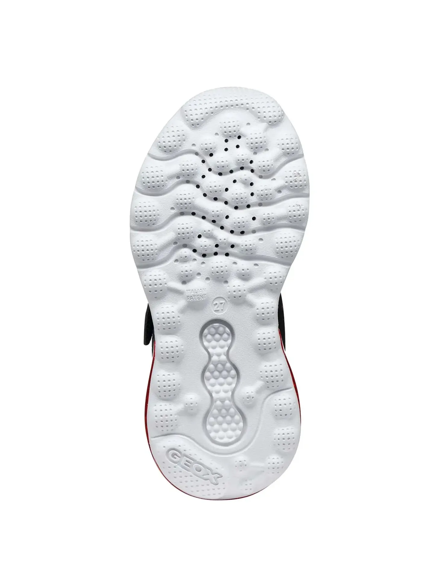 SNEAKERS RAGAZZO - GEOX NERO-ROSSO - J65LYA 011CE