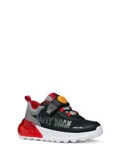 SNEAKERS RAGAZZO - GEOX NERO-ROSSO - J65LYA 011CE