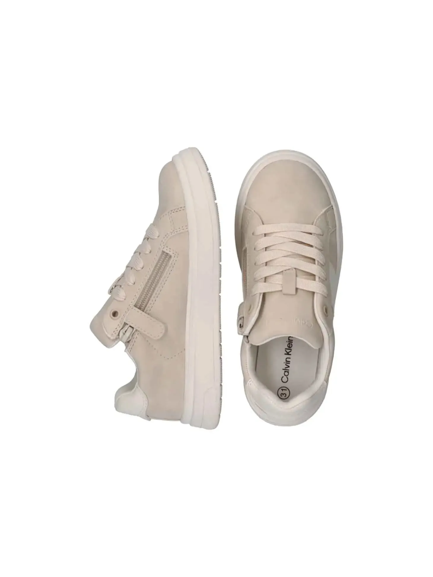 SNEAKERS UNISEX - CALVIN KLEIN BEIGE-BIANCO - V3X9-83292-1269