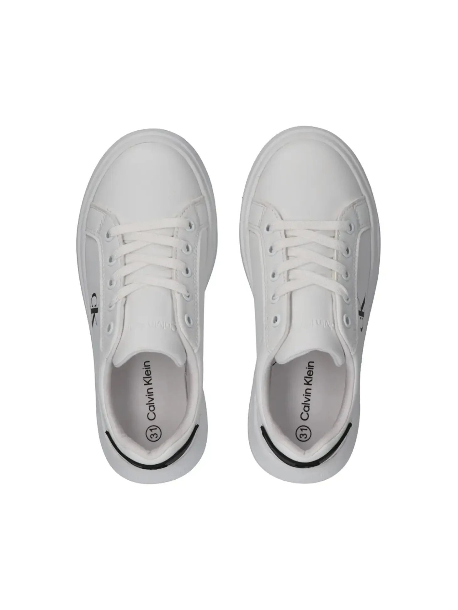 SNEAKERS UNISEX - CALVIN KLEIN BIANCO-NERO - V3X9-83300-1355