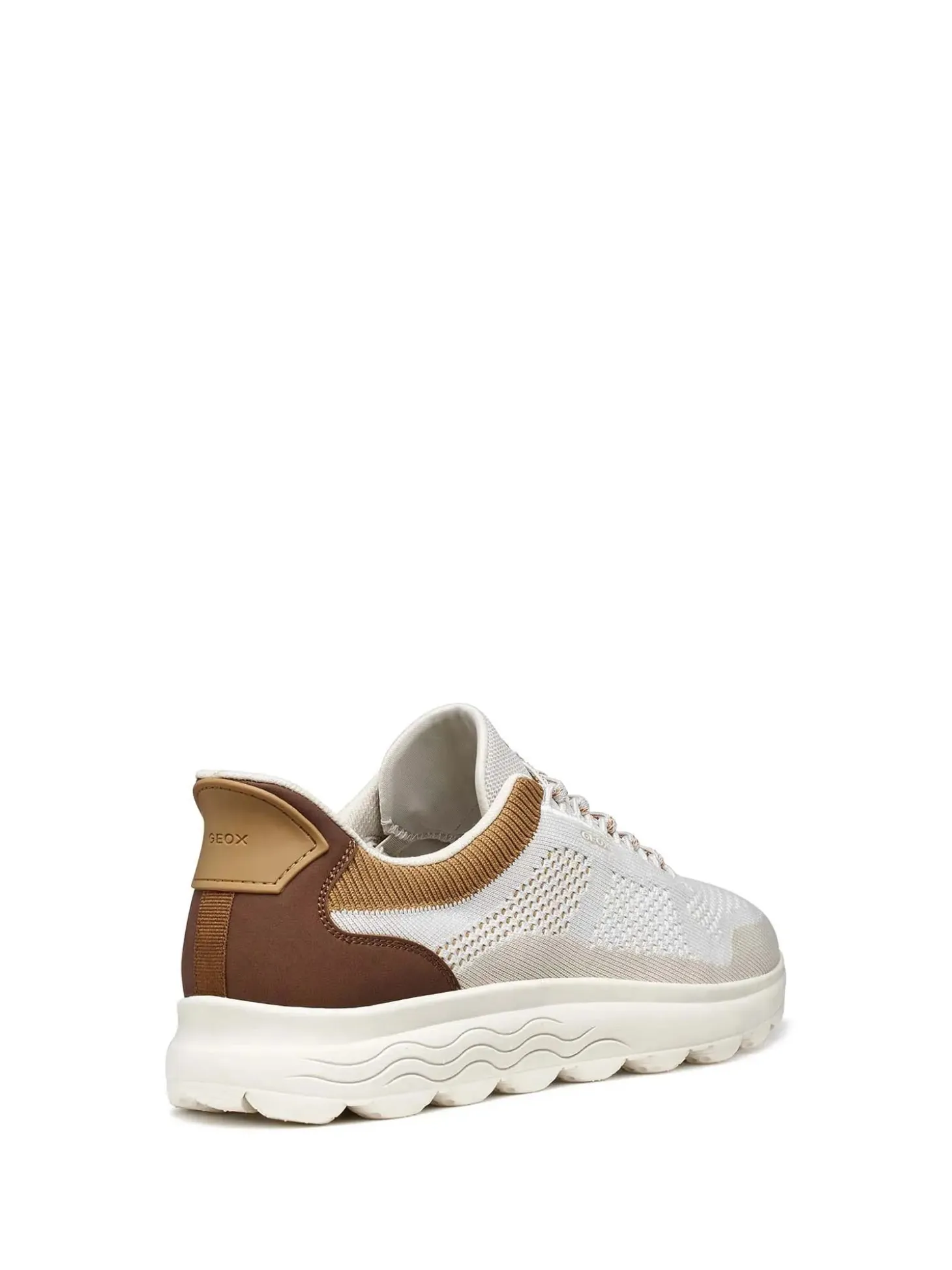 SNEAKERS UOMO - GEOX BIANCO-MARRONE - U65MPE 06KEK