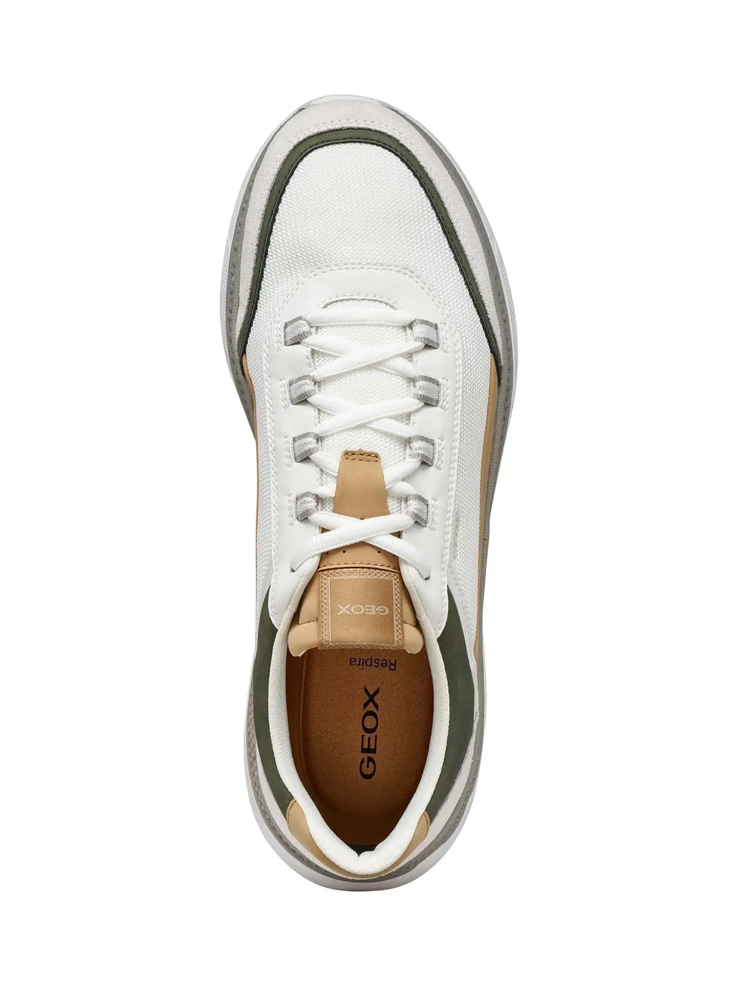 SNEAKERS UOMO - GEOX BIANCO-VERDE - U65HUC 014EK