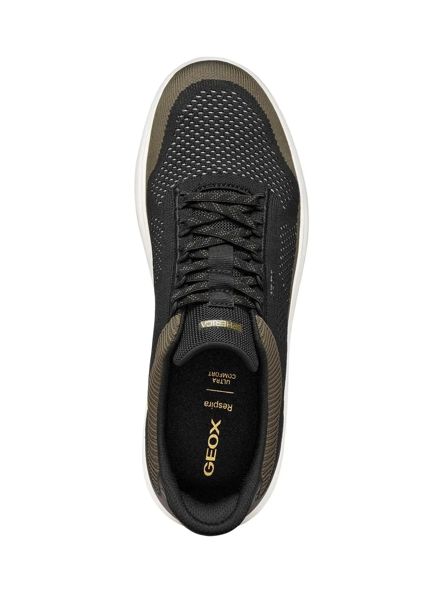 SNEAKERS UOMO - GEOX NERO-VERDE - U65MPE 06KEK
