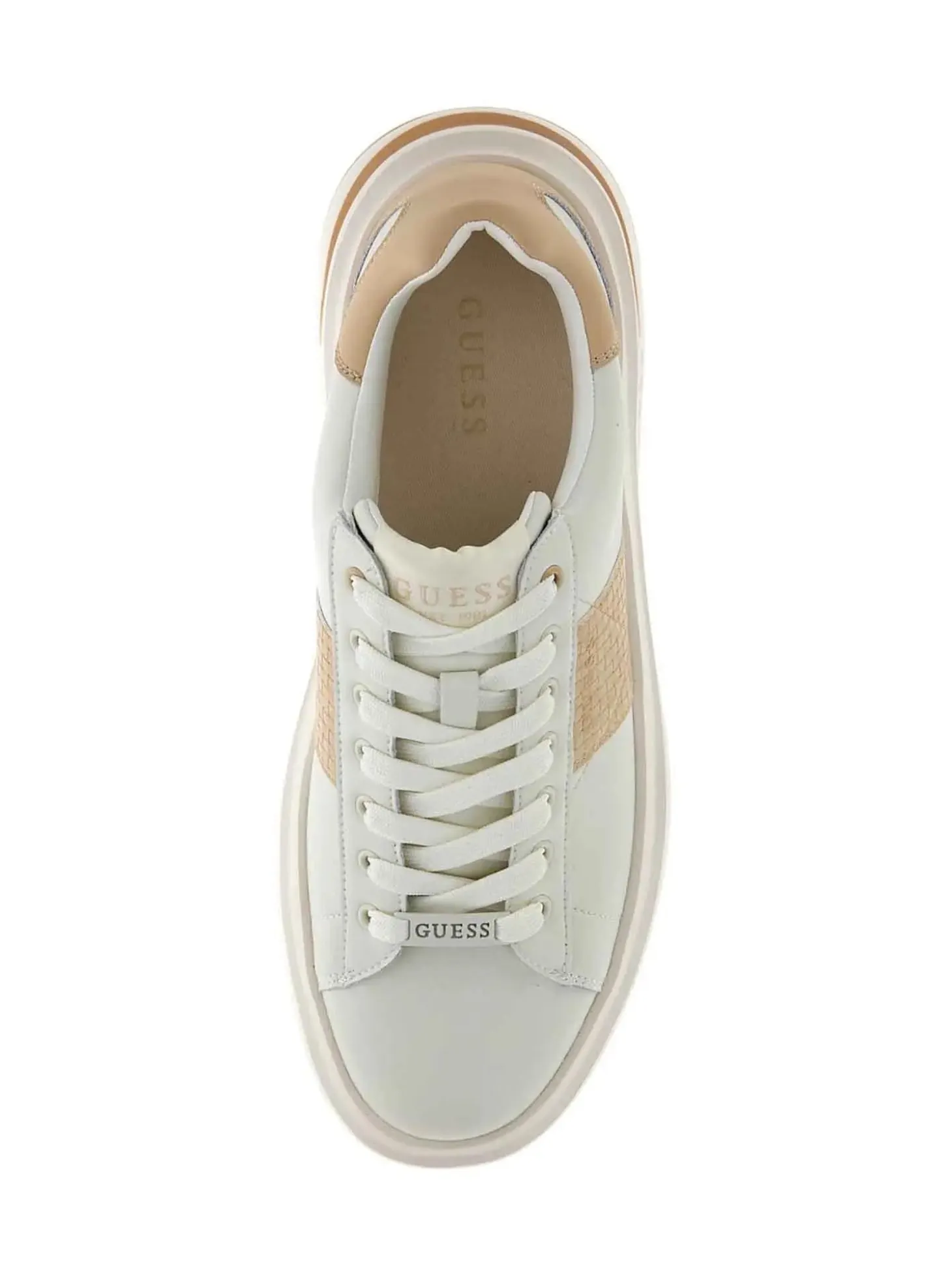 SNEAKERS UOMO - GUESS BIANCO-BEIGE - FMJEBA LEA12