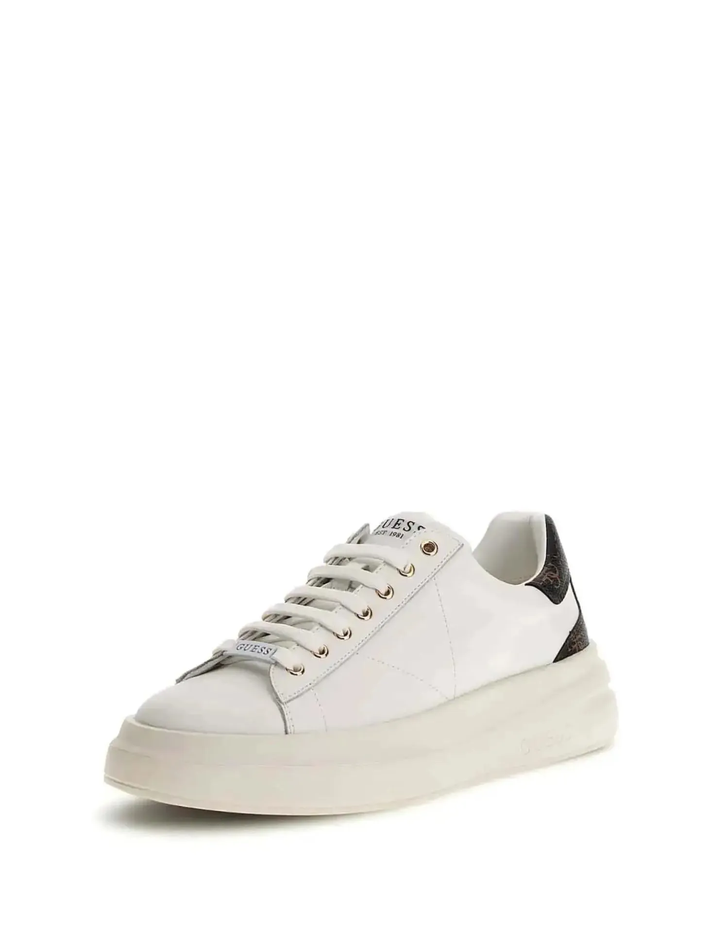SNEAKERS UOMO - GUESS BIANCO-MARRONE - FMPVIB LEA12