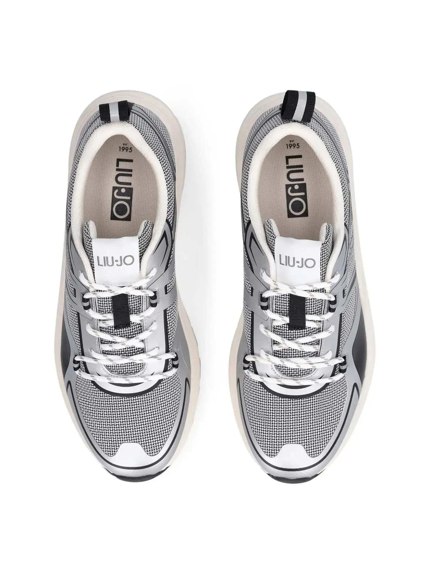 SNEAKERS UOMO - LIU-JO ARGENTO-NERO - 7B6009TX519