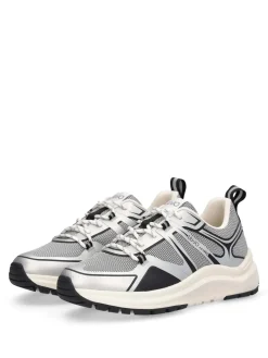SNEAKERS UOMO - LIU-JO ARGENTO-NERO - 7B6009TX519