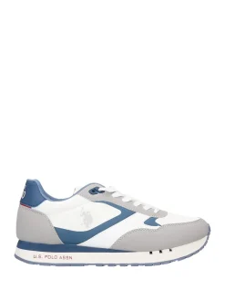 SNEAKERS UOMO - US POLO ASSN. BIANCO-BLU - DENI002M/6NH1