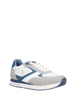 SNEAKERS UOMO - US POLO ASSN. BIANCO-BLU - DENI002M/6NH1