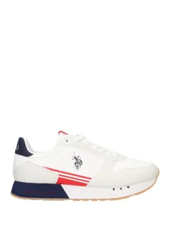 SNEAKERS UOMO - US POLO ASSN. BIANCO-BLU - DENI001M/6YH1